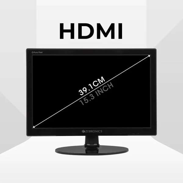 ZEBRONICS V16HD LED Monitor with Supporting HDMI VGA Input, HD 1280x800