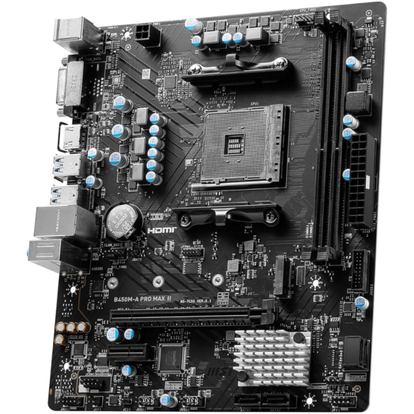 MSI B450M-A PRO MAX II Motherboard, Support AMD Athlon, AM4 DDR4