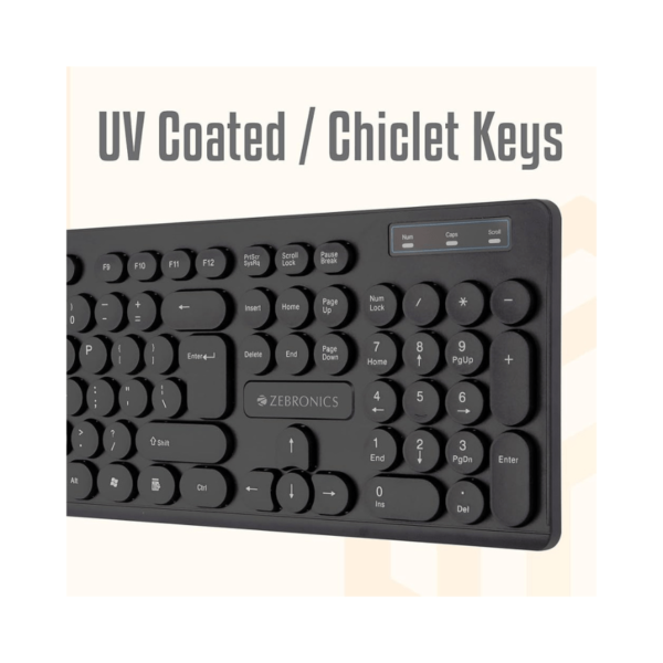 ZEB K24 USB Keyboard with Long Life 8 Million Keystrokes, 1.3m cable