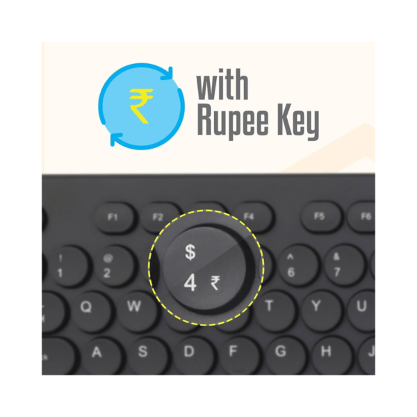 ZEB K24 USB Keyboard with Long Life 8 Million Keystrokes, 1.3m cable