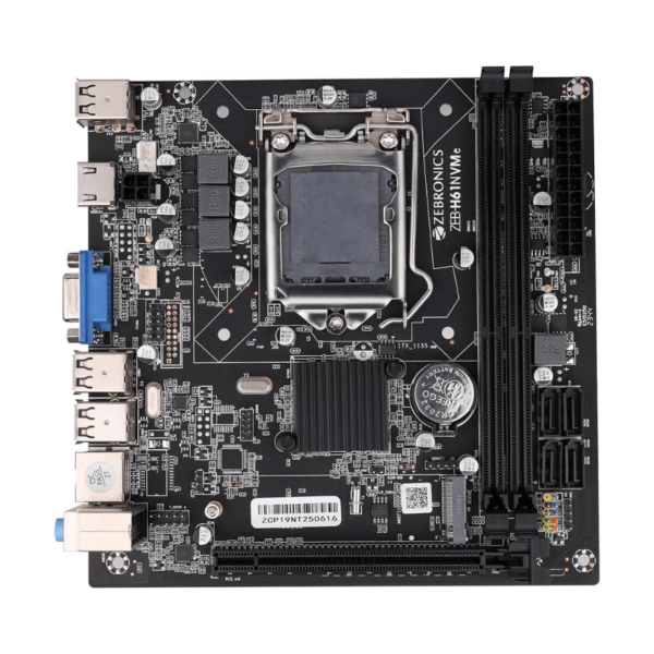 ZEBRONICS H61-NVMe DDR3 Motherboard, Intel 2nd & 3rd Gen, M.2 Slot